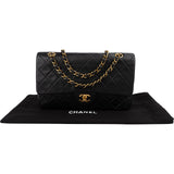 Chanel Quilted Lambskin 24K Gold Medium Double Flap Shoulder Bag
