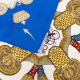 Hermès Les Tambours Silk Carre 90 Scarf Tuch