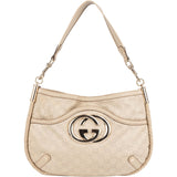 Gucci Guccissima Leather and Woven Leather Britt Hobo Shoulder Bag