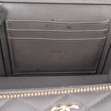Chanel Quilted Lambskin Top Handle Vanity Case Crossbody Bag - vintageandkickz