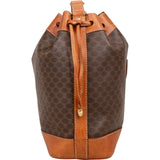 Celine Monogram Macadam Drawstring Bucket Crossbody Bag