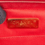 Chanel Red Quilted Lambskin Top Handle Vanity Case Crossbody Bag