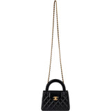 Chanel  Quilted Lambskin Kelly Top Handle Small Crossbody Handbag
