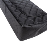 Chanel Quilted Caviar Leather Double Flap Crossbody Bag