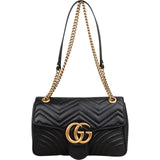 Gucci Matelassé Leather GG Large Marmont Shoulder Crossbody Bag