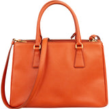 Prada Orange Saffiano Leather Galleria Handbag