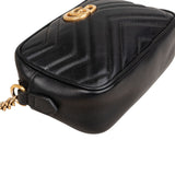 Gucci Chevron Matelassé Leather GG Marmont Mini Camera Crossbody Bag