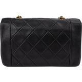 Chanel Quilted Lambskin 24K Gold Diana Single Flap Crossbody Bag
