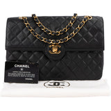 Chanel Quilted Lambskin 24K Gold Single Flap Shoulder Bag