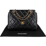 Chanel Quilted Lambskin 24K Gold Single Flap Crossbody Bag