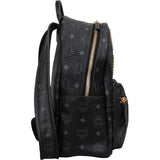 MCM Monogram Visetos Studded Emblem Stripe Stark Small Backpack