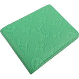 Louis Vuitton Green Monogram Empreinte Leather Slender Wallet