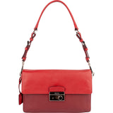 Prada Saffiano Leather Bicolor Shoulder Bag