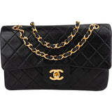 Chanel Quilted Lambskin 24K Gold Small Double Flap Shoulder Bag