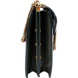 Saint Laurent Green Leather Envelope Medium Crossbody Bag
