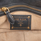 Prada Soft Leather Buckle Bauletto Handbag
