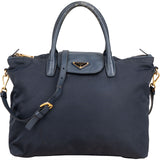 Prada Tessuto Saffiano Leather Tote Handbag