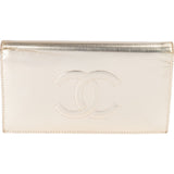 Chanel Metallic Leather Timeless CC Long Flap Wallet