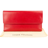 Louis Vuitton Rouge Epi Leather Sarah Wallet