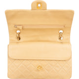 Chanel Quilted Lambskin 24K Gold Medium Double Flap Shoulder Bag