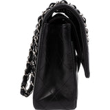 Chanel Quilted Lambskin Palladium Medium Double Flap Shoulder Bag