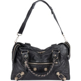 Balenciaga Black Leather City Bag Handbag