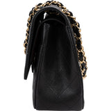 Chanel Quilted Caviar Leather Jumbo Double Flap Crossbody Bag
