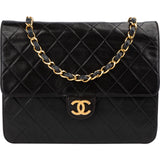 Chanel Quilted Lambskin 24K Gold Single Flap Shoulder Bag