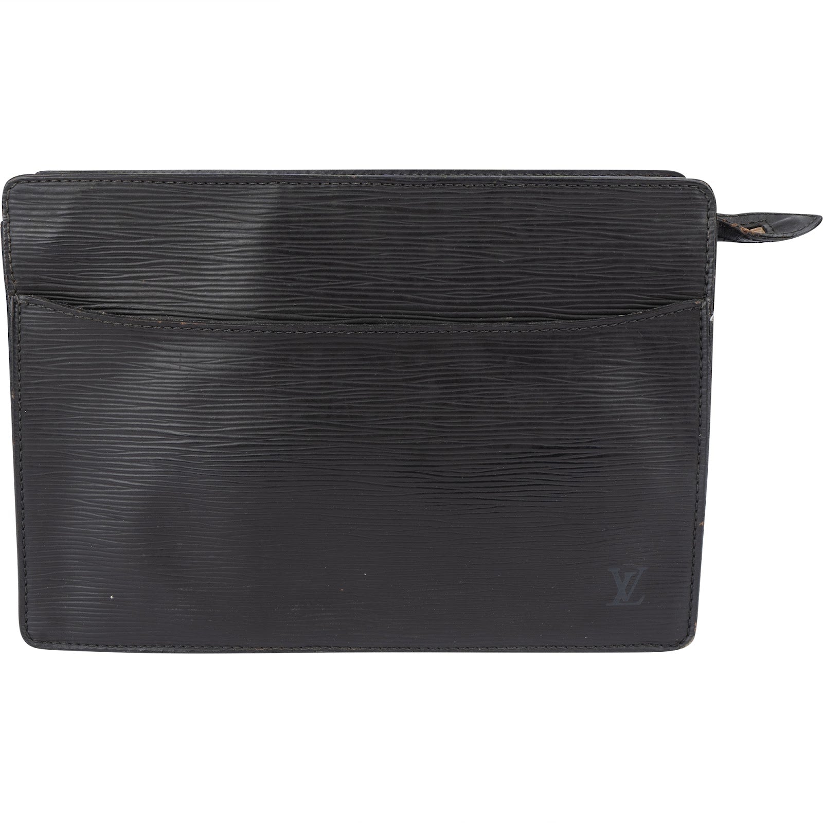 Louis Vuitton Noir Epi Leather Pochette Homme Clutch - vintageandkickz