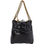 Chanel 22 Stitching Lambskin Small Drawstring Bag Handbag - vintageandkickz