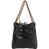 Chanel 22 Stitching Lambskin Small Drawstring Bag Handbag - vintageandkickz
