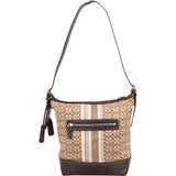 Coach Monogram Stripe Crossbody Bag