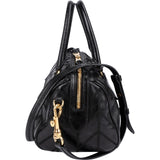 Miu Miu Vitello Shine Lux Stitched Small Bauletto Handbag