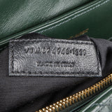 Yves Saint Laurent Dark Green Quilted Calfskin Medium Loulou Crossbody Bag