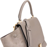 Celine Croc Embossed Suede Trapeze Bag Handbag