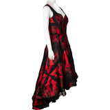 Alexander McQueen Multicolor Silk Jacquard High-Low Gown Dress (IT44 / DE40)