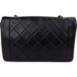 Chanel Quilted Lambskin 24K Gold Diana Single Flap Crossbody Bag