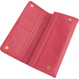 Prada Pink Saffiano Leather Continental Wallet