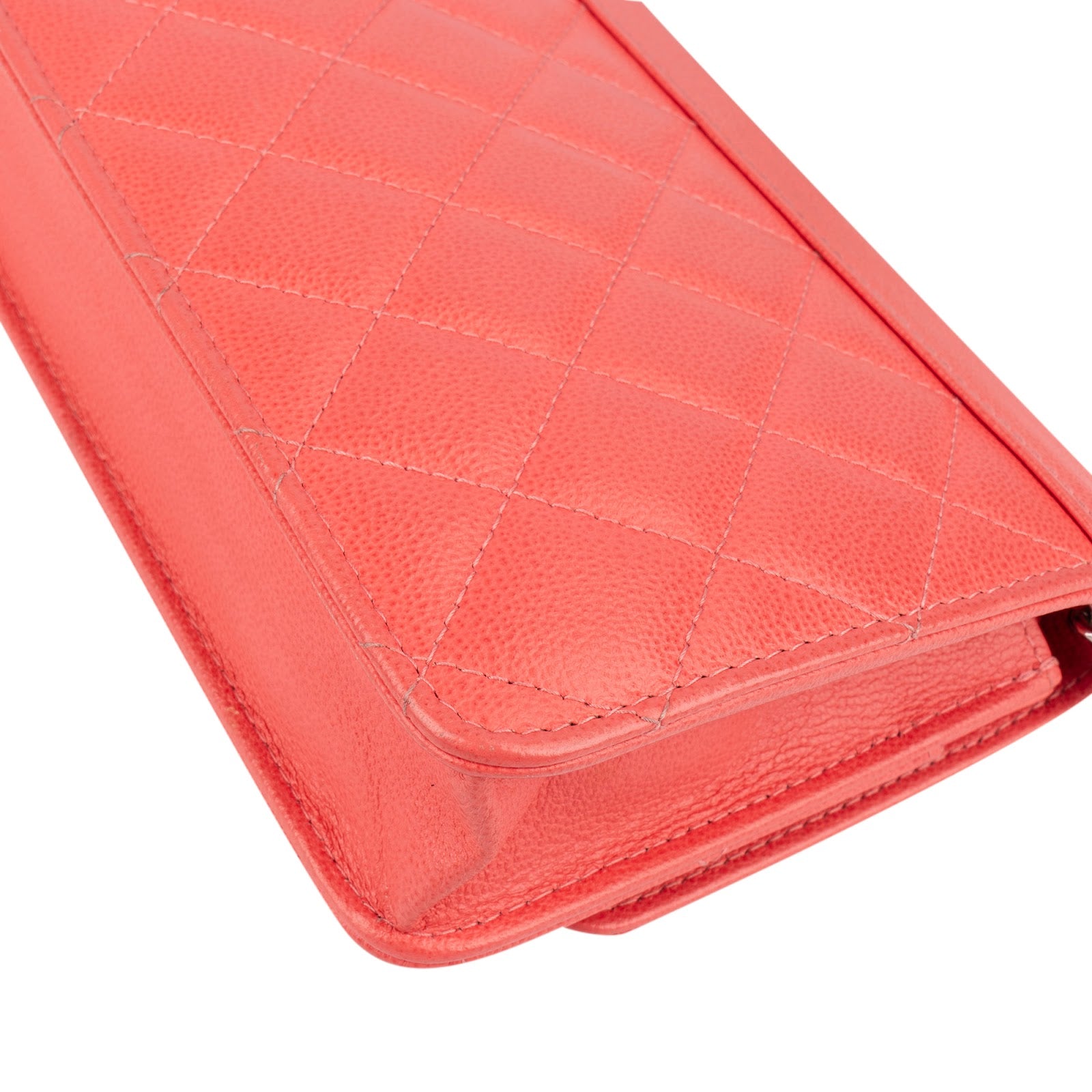 Chanel Caviar Leather CC Wallet On Chain Crossbody Bag - vintageandkickz