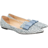 Jimmy Choo Gala Glitter Flats Shoes (38)