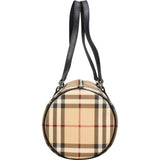 Burberry Nova-Check Monogram Barrel Handbag