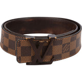 Louis Vuitton Monogram Damier Ebene Canvas LV Initiales Belt (85 / 24) M9807