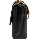 Chanel Quilted Lambskin Medium 24K Gold Single Flap Shoulder Bag