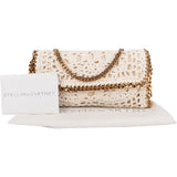 Stella McCartney Crochet Falabella Fold Over Clutch Crossbody Bag