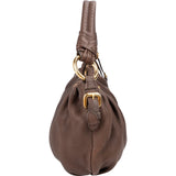 Prada Vitello Daino Leather Ruched Hobo Shoulder Bag