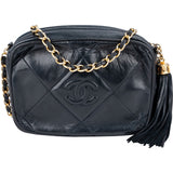 Chanel Quilted Lambskin Tassel Camera Crossbody Bag