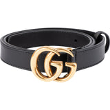 Gucci Black GG Marmont Mini Leather Belt (70/28)