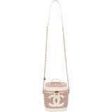 Chanel Stitching Tweed & Leather Vanity Case Crossbody Bag