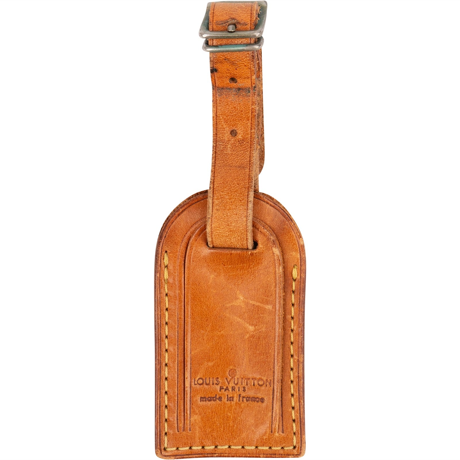 [🔄️B10 / F25] Louis Vuitton Vachetta Leather Luggage Tag - vintageandkickz