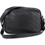 Gucci Black Stitched Calfskin Soho GG Camera Crossbody Bag